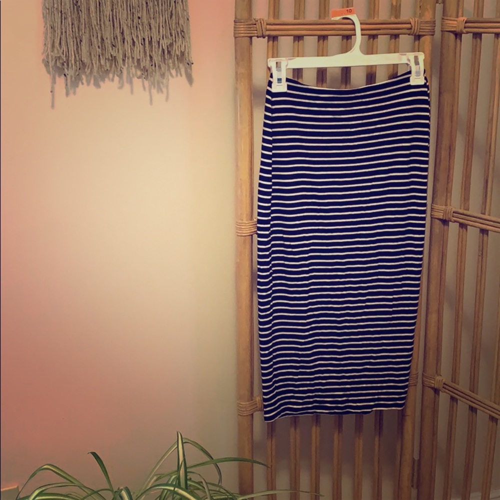 Striped Midi Skirt